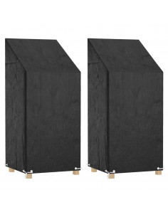 Coprisedie Giardino 2pz 8 Occhielli 65x65x110/150cm Polietilene 2