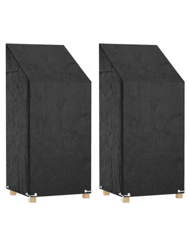 Coprisedie Giardino 2pz 8 Occhielli 65x65x110/150cm Polietilene