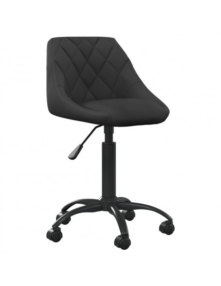Sedia da Ufficio Nera in Velluto