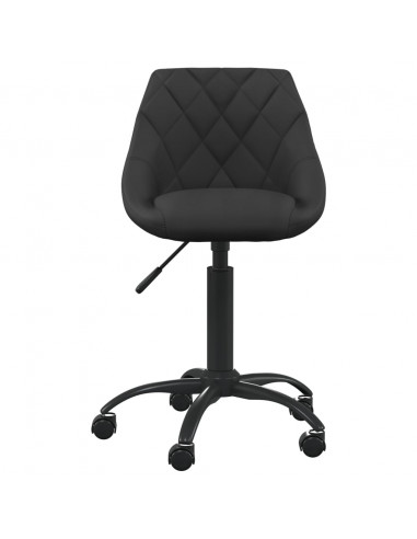 Sedia da Ufficio Nera in Velluto