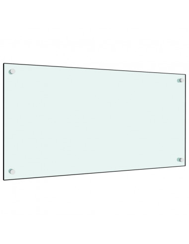 Paraschizzi per Cucina 2 pz Bianchi 80x40 cm in Vetro Temperato
