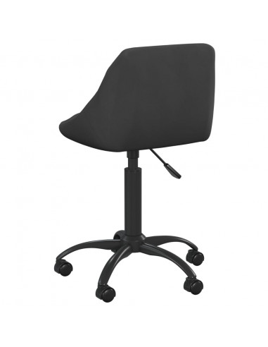 Sedia da Ufficio Nera in Velluto