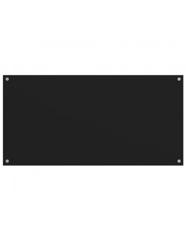 Paraschizzi per Cucina 2 pz Neri 80x60 cm in Vetro Temperato