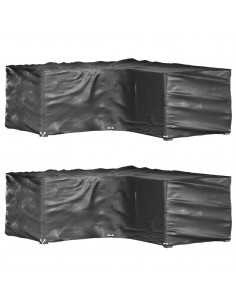 Coperture Mobili da Giardino a L 2pz 12 Occhielli 185x185x70cm 2