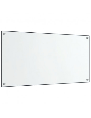Paraschizzi per Cucina 2 pz Trasparente 80x40cm Vetro Temperato
