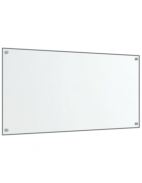 Paraschizzi per Cucina 2 pz Trasparente 80x40cm Vetro Temperato