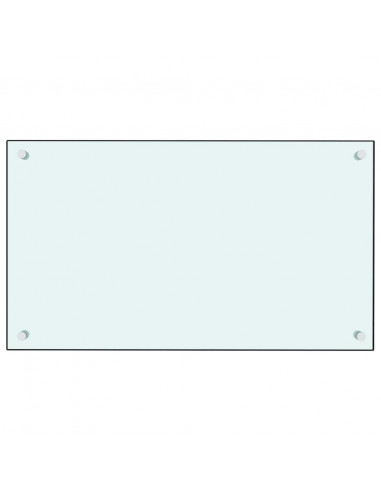 Paraschizzi per Cucina 2 pz Bianchi 70x50 cm in Vetro Temperato