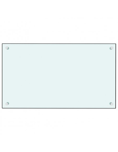 Paraschizzi per Cucina 2 pz Bianchi 70x50 cm in Vetro Temperato