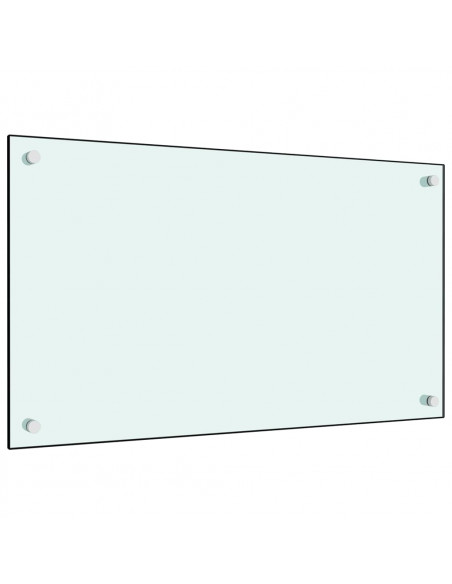Paraschizzi per Cucina 2 pz Bianchi 70x50 cm in Vetro Temperato