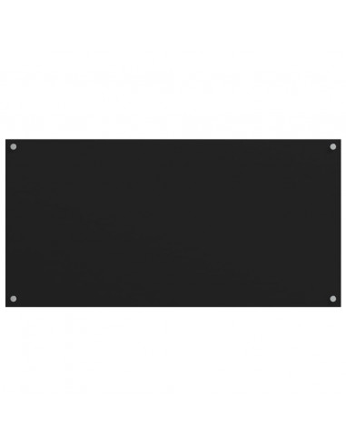 Paraschizzi per Cucina 2 pz Neri 80x50 cm in Vetro Temperato