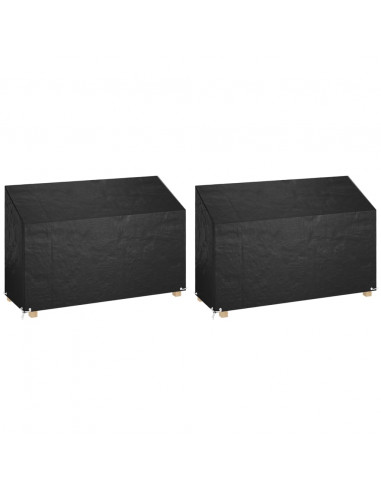 Copri Panche Giardino 2pz 8Occhielli 190x70x70/88cm Polietilene