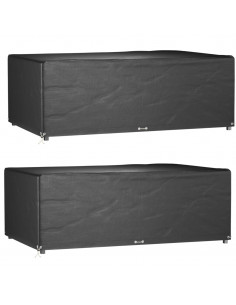 Copri Mobili Giardino 2pz 12Occhielli 213x132x75cm Rettangolare 2