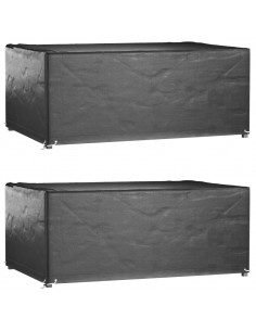 Copri Mobili Giardino 2pz 8 Occhielli 180x122x75cm Rettangolare 2