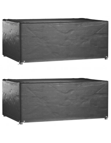Copri Mobili Giardino 2pz 8 Occhielli 180x122x75cm Rettangolare