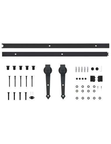 Porta Scorrevole con Set Hardware 70x210 cm Legno Massello Pino