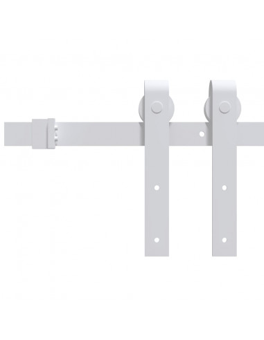 Porta Scorrevole con Set Hardware 80x210 cm Legno Massello Pino