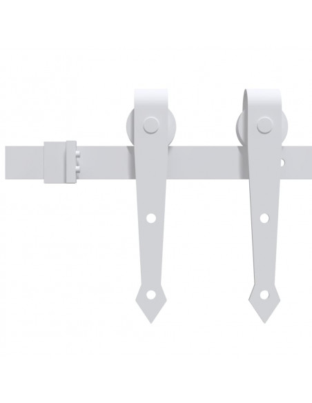 Porta Scorrevole con Set Hardware 80x210 cm Legno Massello Pino