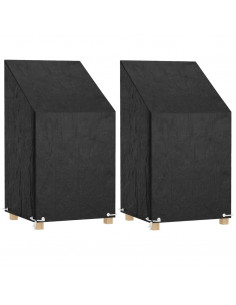 Copri Sedie Giardino 2pz 8 Occhielli 65x65x80/120cm Polietilene 2