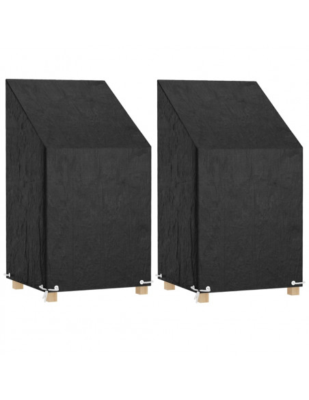 Copri Sedie Giardino 2pz 8 Occhielli 65x65x80/120cm Polietilene