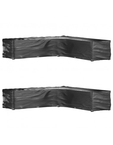 Coperture Mobili da Giardino a L 2pz 20 Occhielli 300x300x70cm