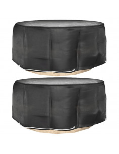 Coperture Mobili da Giardino 2pz 10 Occhielli Ø260x90cm Rotonde 2