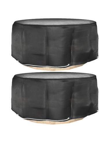 Coperture Mobili da Giardino 2pz 10 Occhielli Ø260x90cm Rotonde