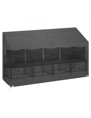 Copri Panca da Giardino 12 Occhielli 210x70x70/88cm Polietilene