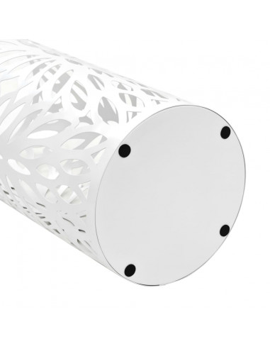 Porta Ombrelli con Motivi a Foglie in Acciaio Bianco