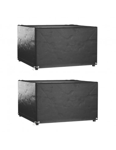 Coperture Mobili Giardino 2pz 8 Occhielli 132x132x80cm Quadrate