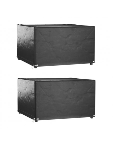 Coperture Mobili Giardino 2pz 8 Occhielli 132x132x80cm Quadrate