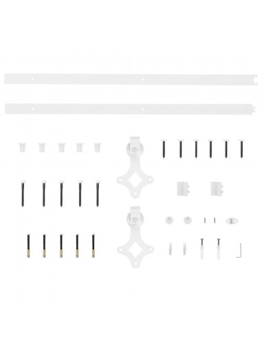 Porta Scorrevole con Set Hardware 85x210 cm Legno Massello Pino