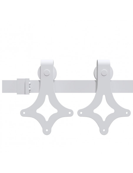 Porta Scorrevole con Set Hardware 85x210 cm Legno Massello Pino