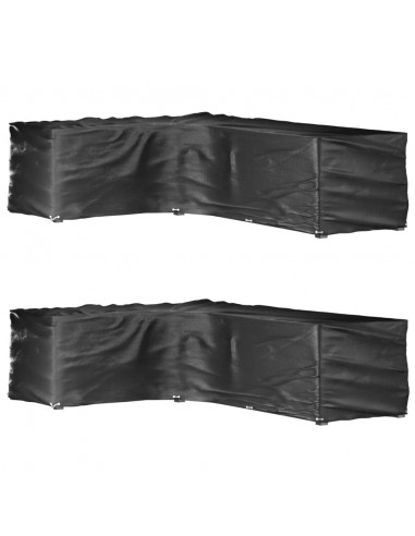 Coperture Mobili da Giardino a L 2pz 18 Occhielli 220x285x80cm