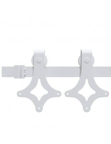 Porta Scorrevole con Set Hardware 80x210 cm Legno Massello Pino