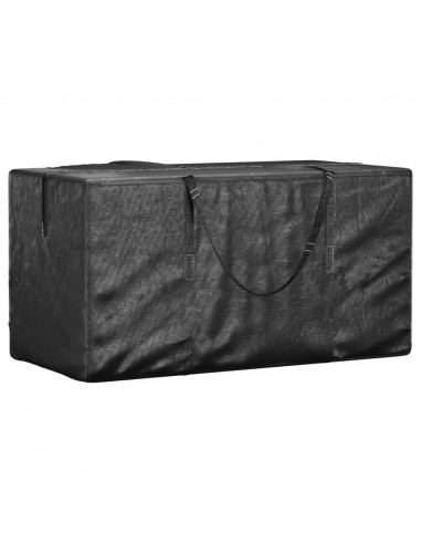 Borse Porta Cuscini Giardino 2pz Nere 150x75x75 cm Polietilene