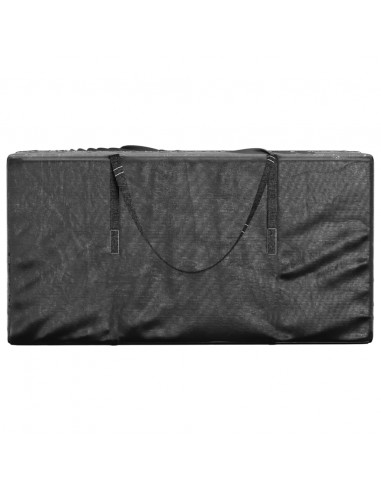 Borse Porta Cuscini Giardino 2pz Nere 150x75x75 cm Polietilene