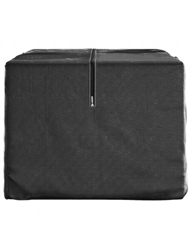 Borse Porta Cuscini Giardino 2pz Nere 150x75x75 cm Polietilene