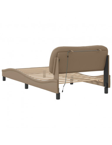 Giroletto con Luci LED Cappuccino 100x200 cm in Similpelle