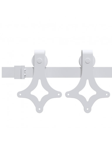 Porta Scorrevole con Set Hardware 90x210 cm Legno Massello Pino