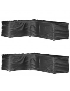 Coperture Mobili da Giardino a L 2pz 16 Occhielli 210x260x80cm 2