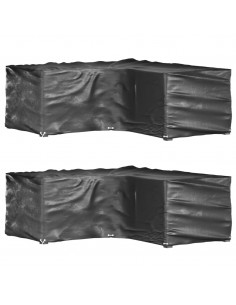 Coperture Mobili da Giardino a L 2pz 16 Occhielli 215x215x70cm 2