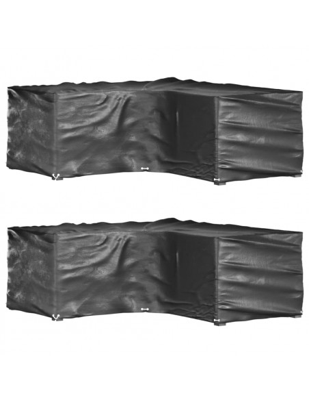 Coperture Mobili da Giardino a L 2pz 16 Occhielli 215x215x70cm