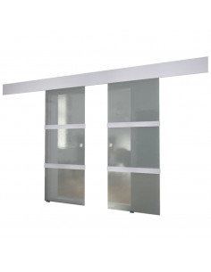 Porta Scorrevole Doppia in Vetro 2