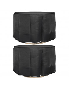 Coperture Mobili da Giardino 2pz 6 Occhielli Ø125x75 cm Rotonde 2