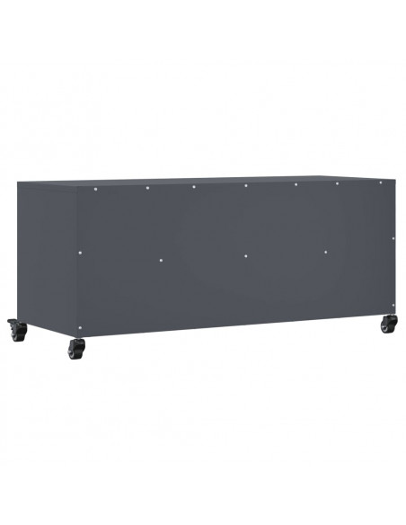 Mobile TV Antracite 100,5x39x43,5 cm Acciaio Laminato a Freddo