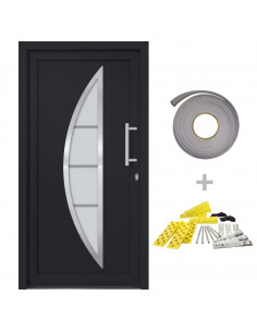 Porta di Ingresso Antracite 108x208 cm 2