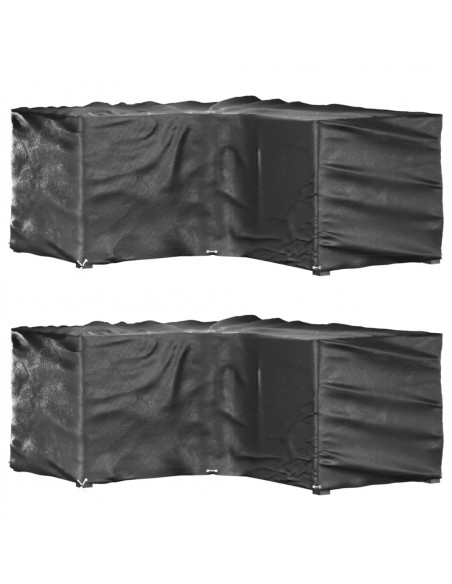 Coperture Mobili da Giardino a L 2pz 16 Occhielli 215x215x90cm