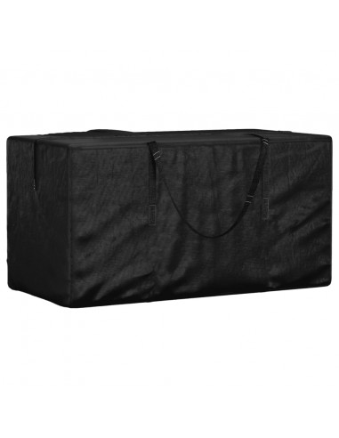 Borsa Porta Cuscini da Giardino Nera 150x75x75 cm Polietilene