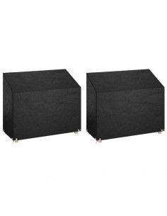 Copri Panche Giardino 2pz 8Occhielli 160x70x70/88cm Polietilene 2