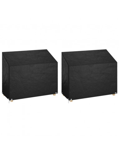 Copri Panche Giardino 2pz 8Occhielli 160x70x70/88cm Polietilene